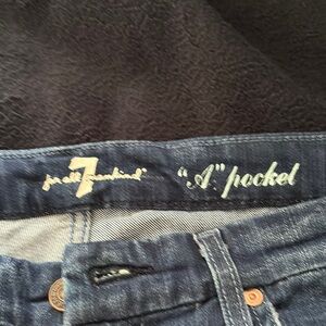 7 For All Mankind Dark Blue Denim with 'A' Pocket